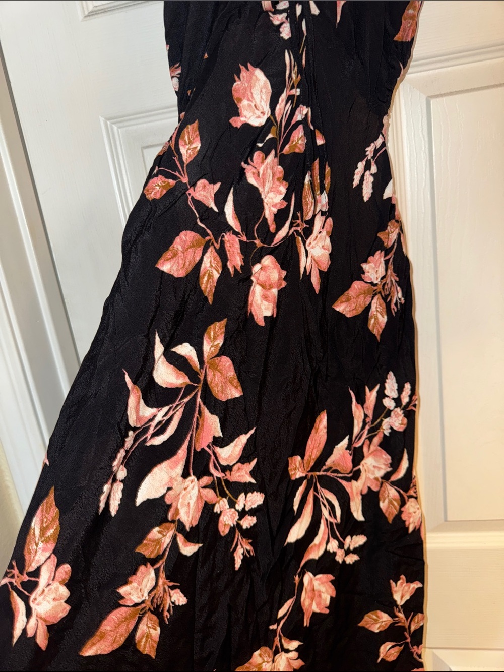 Forever 21 Black Maxi Dress with Pink Floral Print - Picture 8 of 11